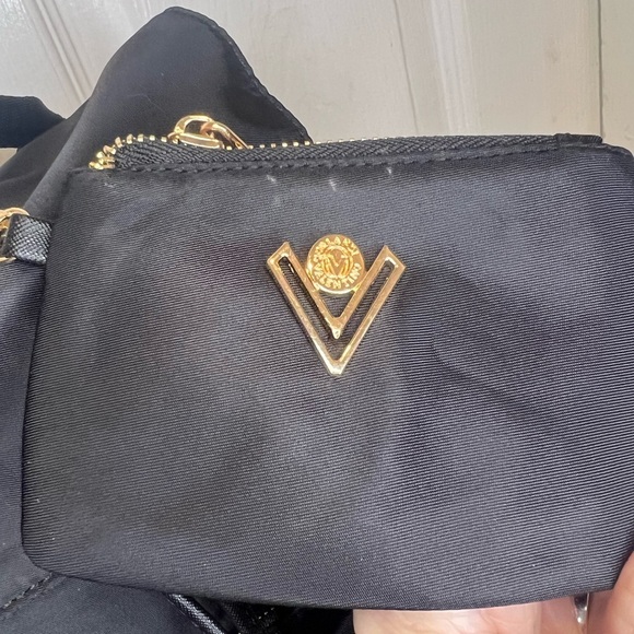 VALENTINO ORLANDI NYLON BACKPACK WITH GOLD DETAIL AND MATCHING POUCH NEW - Picture 3 of 14